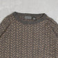 MEN'S VINTAGE 1990S STRUCTURED PATTERNED KNITTED JUMPER - XX-LARGE