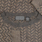 MEN'S VINTAGE 1990S STRUCTURED PATTERNED KNITTED JUMPER - XX-LARGE