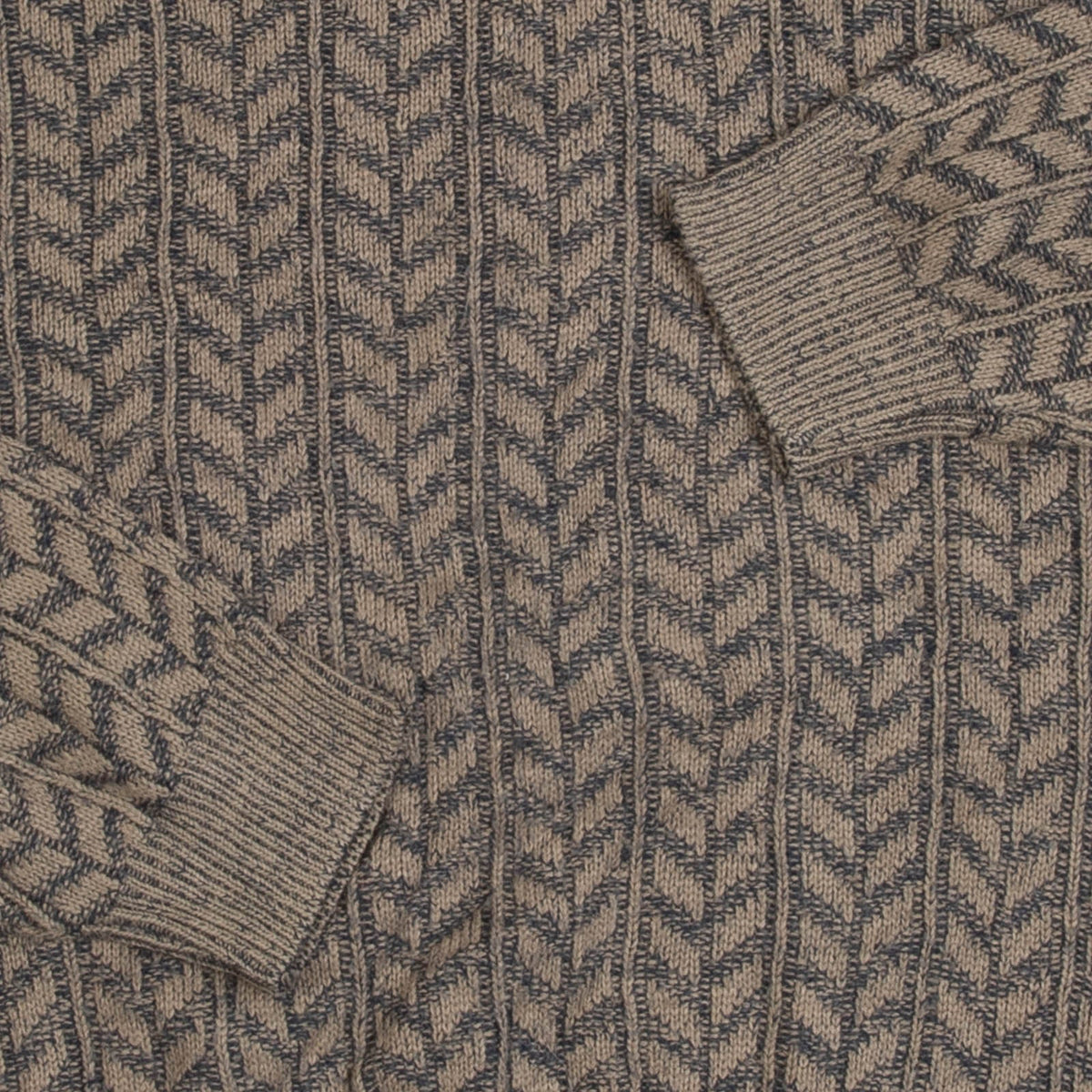 MEN'S VINTAGE 1990S STRUCTURED PATTERNED KNITTED JUMPER - XX-LARGE