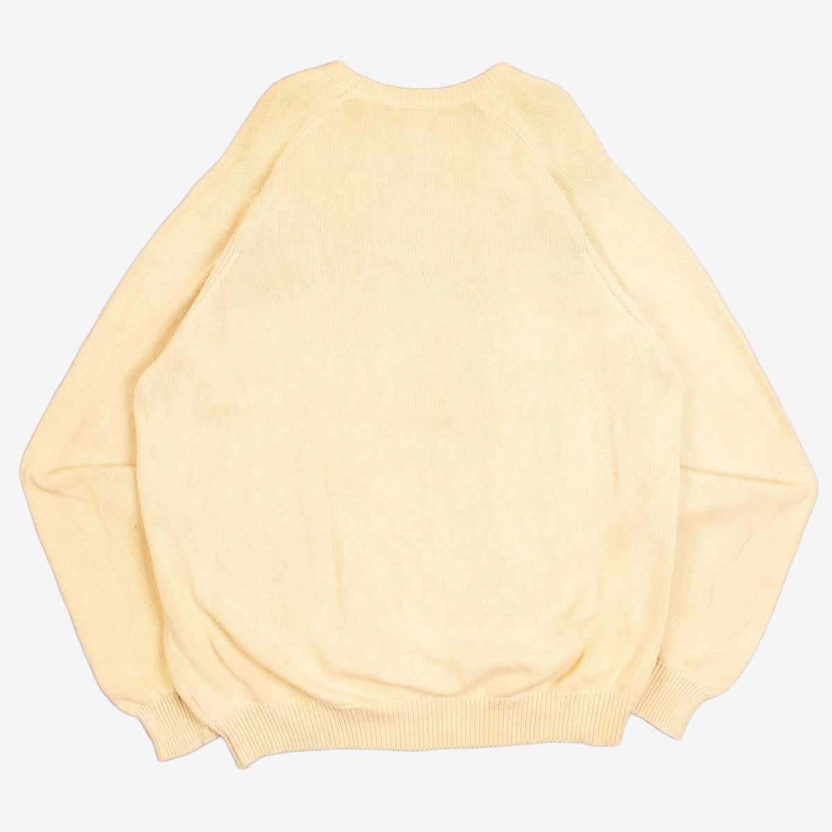MEN'S VINTAGE 1990S V-NECK KNITTED JUMPER - X-LARGE