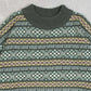 WOMEN'S VINTAGE 1990S ESPIRIT PATTERNED KNITTED JUMPER - LARGE