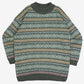 WOMEN'S VINTAGE 1990S ESPIRIT PATTERNED KNITTED JUMPER - LARGE