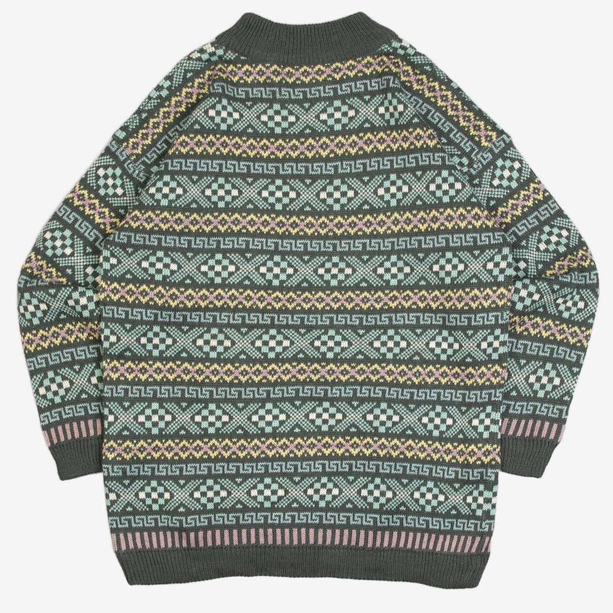 WOMEN'S VINTAGE 1990S ESPIRIT PATTERNED KNITTED JUMPER - LARGE