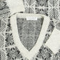 MEN'S VINTAGE 1990S PATTERNED V-NECK KNITTED JUMPER - X-LARGE
