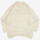 MEN'S VINTAGE 1980S PATTERNED KNITTED POLO JUMPER - X-LARGE