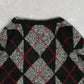 MEN'S VINTAGE 1990S ARGYLE PATTERNED KNITTED JUMPER - SMALL