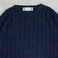MEN'S VINTAGE 1990S STRUCTURED CABLE KNIT JUMPER - MEDIUM