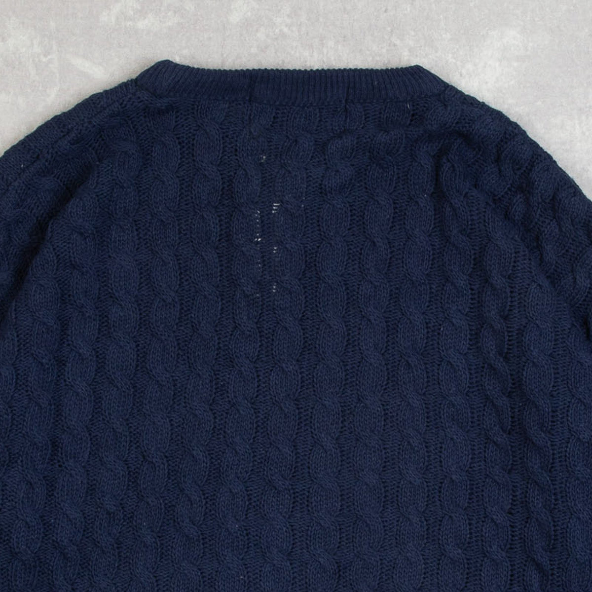 MEN'S VINTAGE 1990S STRUCTURED CABLE KNIT JUMPER - MEDIUM