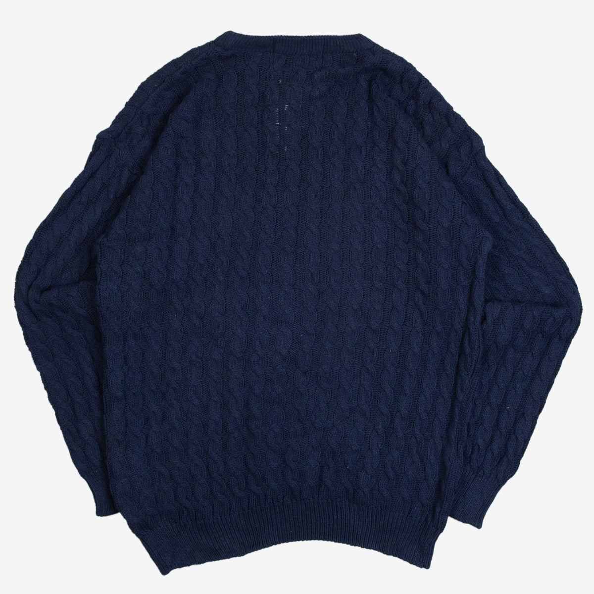 MEN'S VINTAGE 1990S STRUCTURED CABLE KNIT JUMPER - MEDIUM