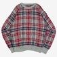 MEN'S VINTAGE 1990S CHECKED PATTERNED KNITTED JUMPER - X-LARGE