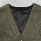 MEN'S VINTAGE 1990S LEATHER VEST JACKET - MEDIUM