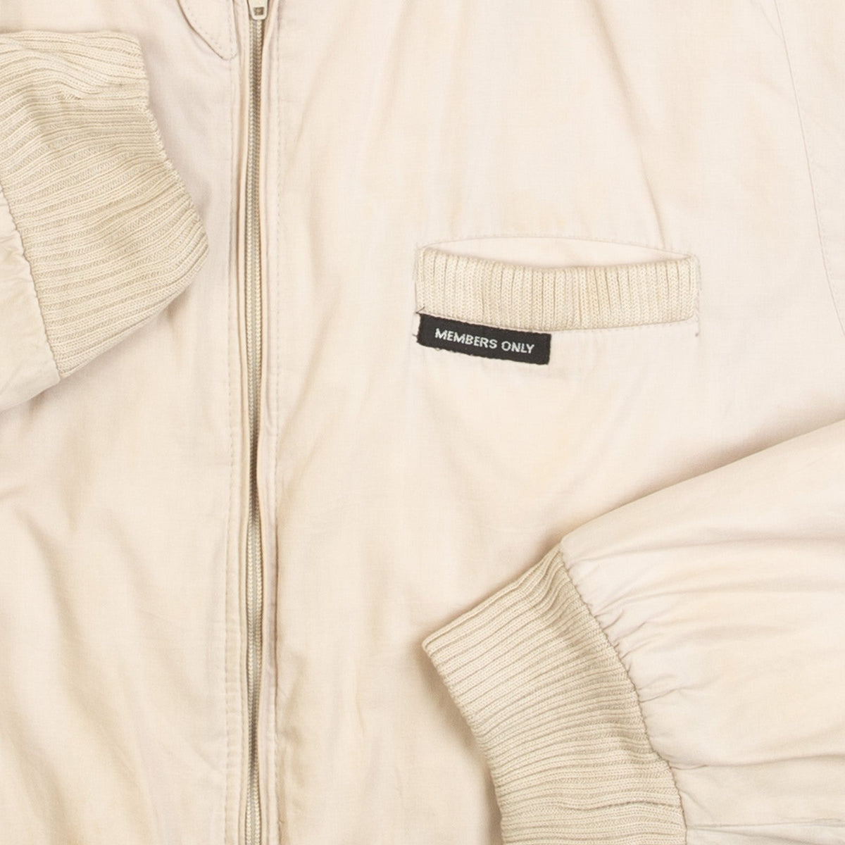 MEN'S VINTAGE 1990S MEMBERS ONLY PADDED UTILITY BOMBER JACKET - LARGE