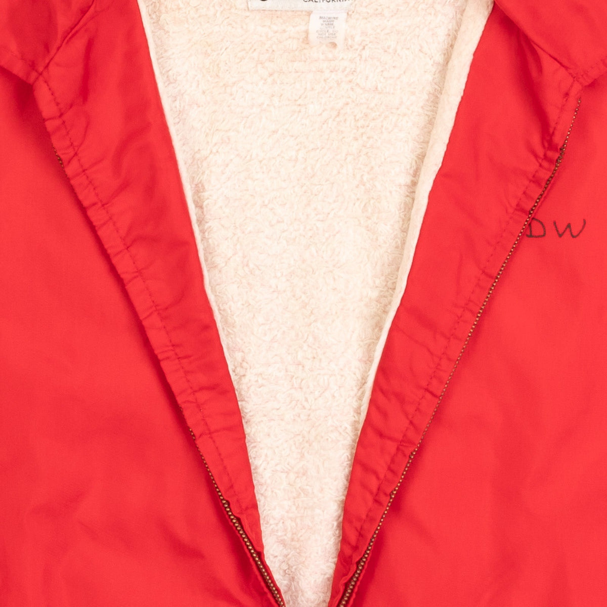 MEN'S VINTAGE 1980S SHERPA LINED HARRINGTON JACKET - LARGE