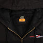 MEN'S VINTAGE 1990S HOODED WORKWEAR JACKET - X-LARGE