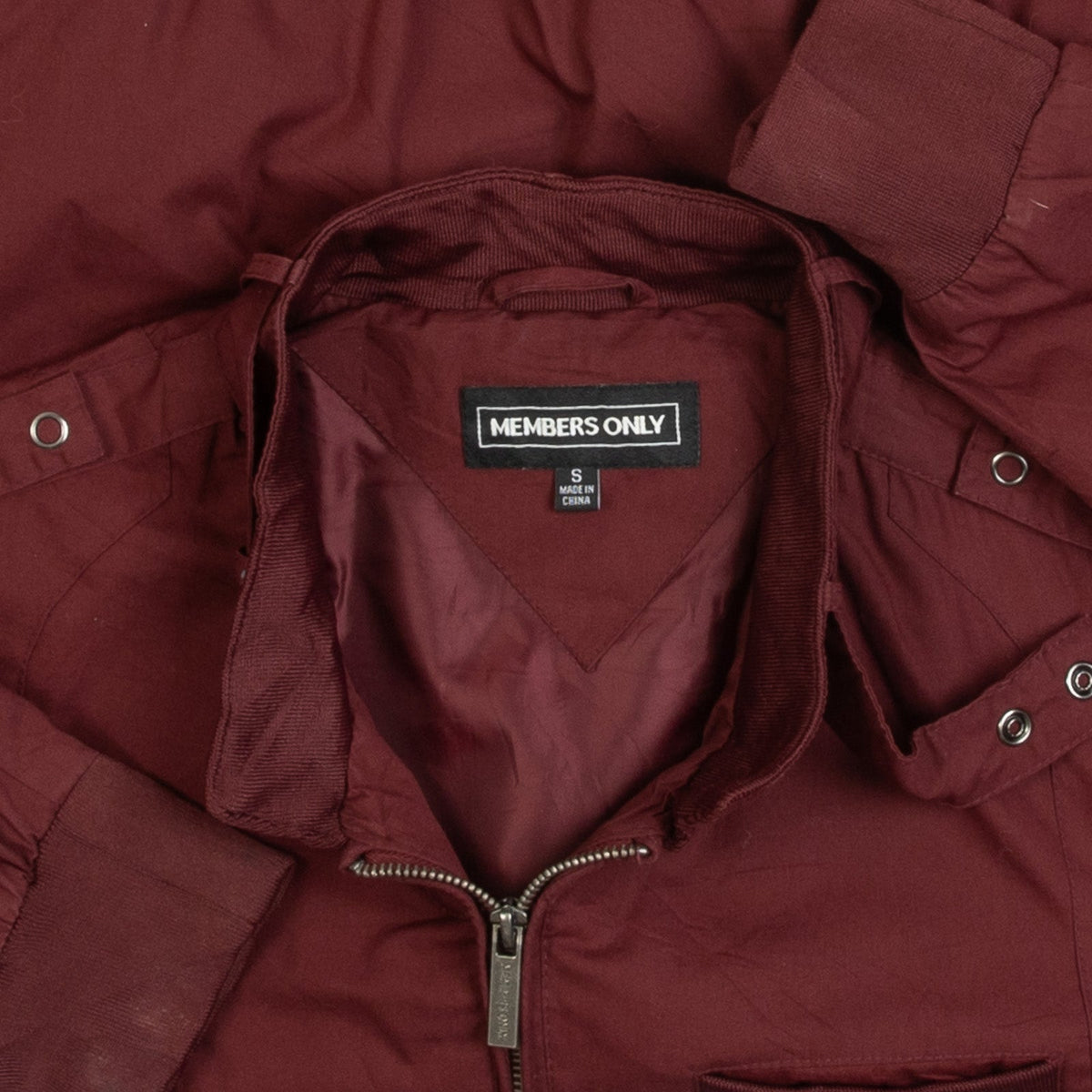 MEN'S VINTAGE MEMBERS ONLY UTILITY BOMBER JACKET - SMALL