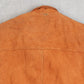 MEN'S VINTAGE 1980S LEATHER UTILITY VEST JACKET - LARGE