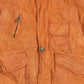 MEN'S VINTAGE 1980S LEATHER UTILITY VEST JACKET - LARGE