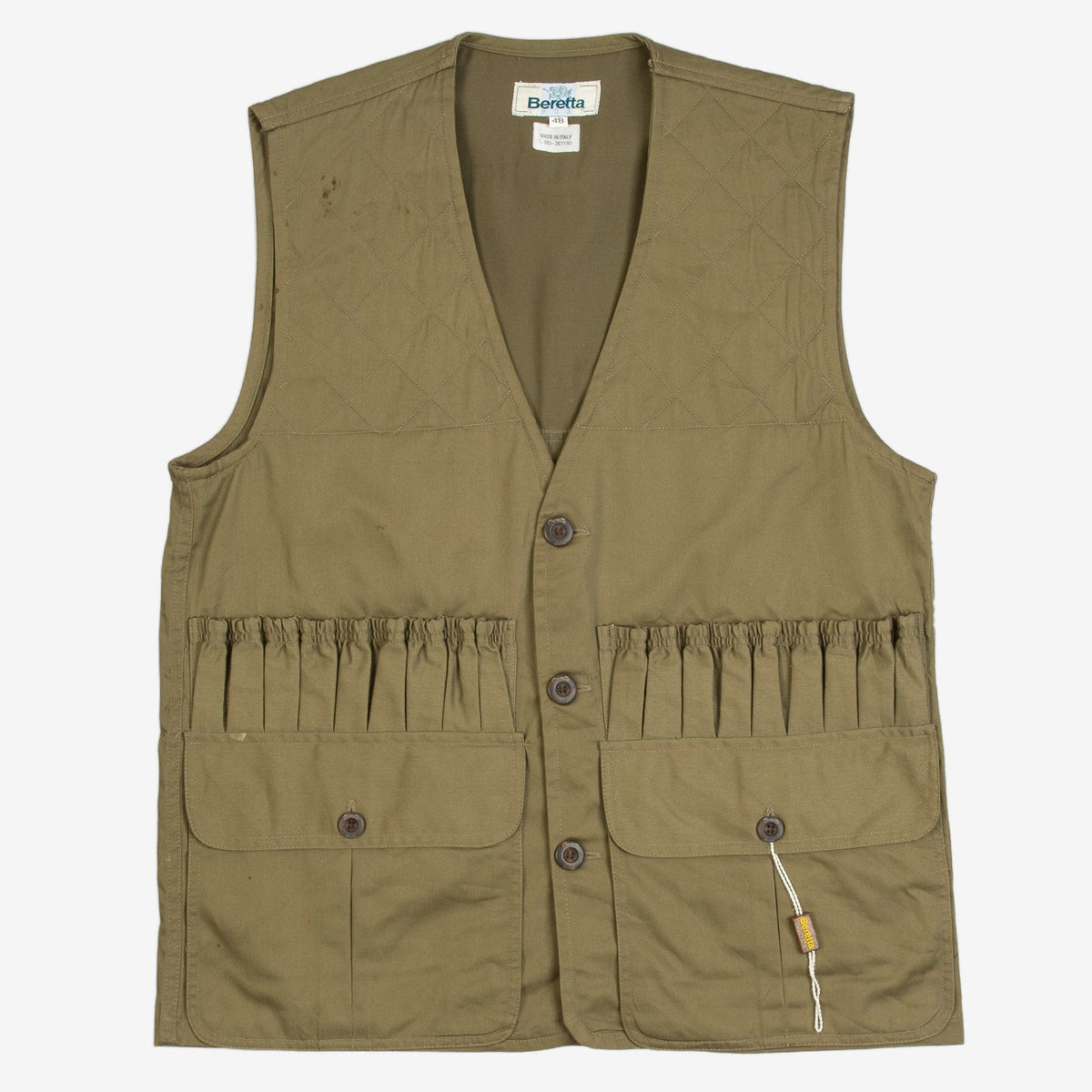 MEN'S VINTAGE 1980S QUILTED VEST JACKET - MEDIUM