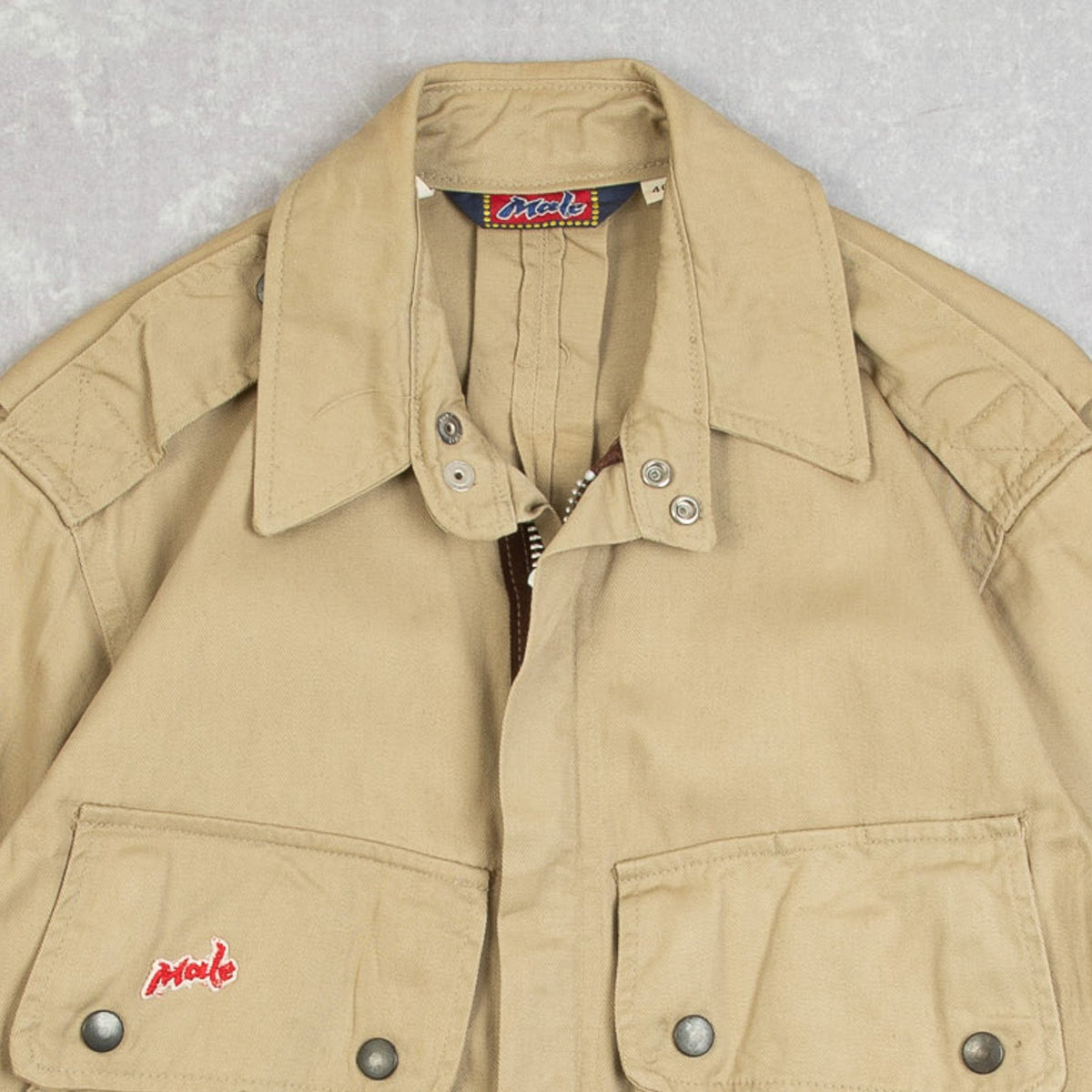 MEN'S VINTAGE 1980S UTILITY CARGO JACKET - MEDIUM