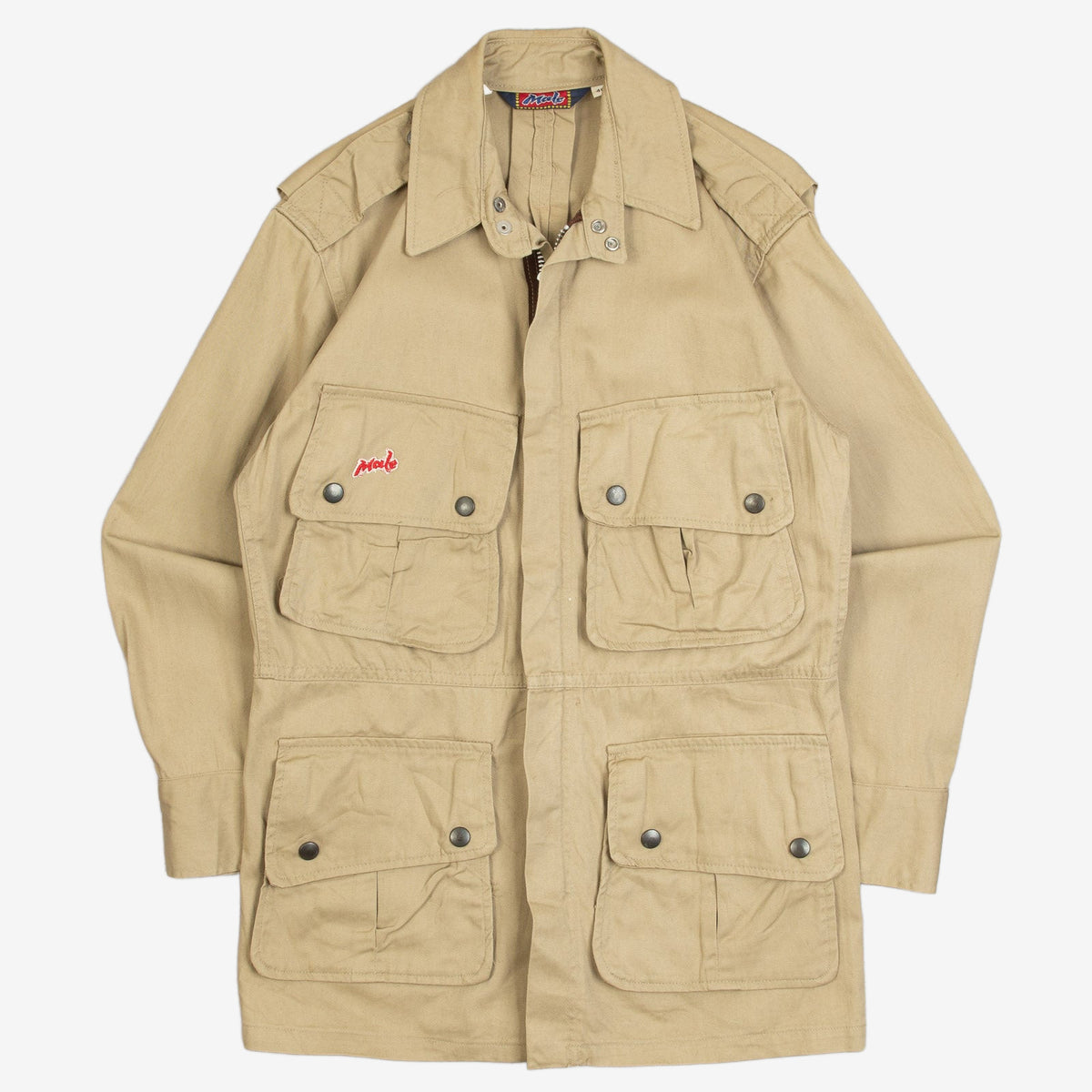 MEN'S VINTAGE 1980S UTILITY CARGO JACKET - MEDIUM