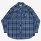MEN'S VINTAGE 1990S CHECKED WESTERN SHIRT - LARGE