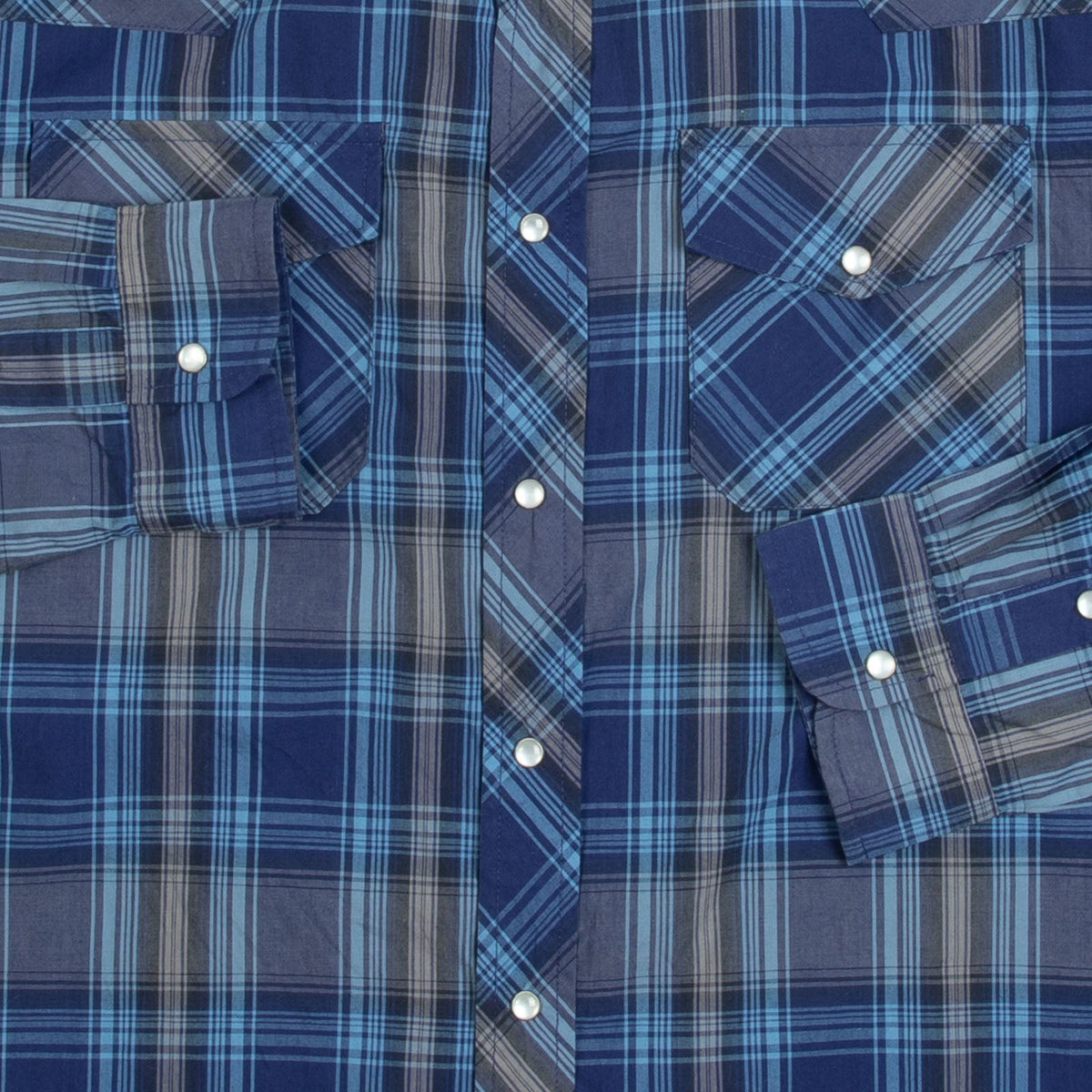 MEN'S VINTAGE 1990S CHECKED WESTERN SHIRT - LARGE