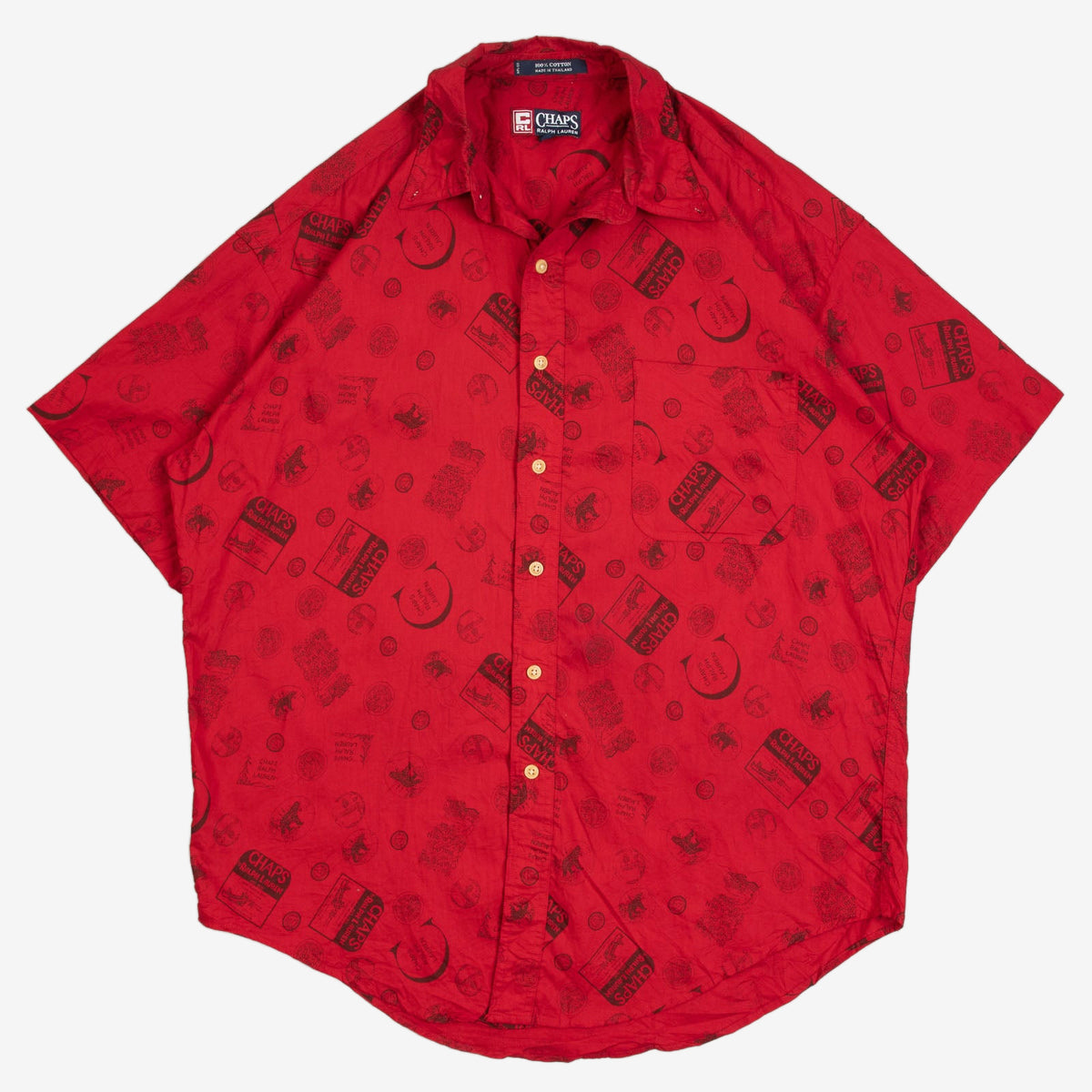 MEN'S VINTAGE 1990S RALPH LAUREN PATTERNED SHIRT - LARGE