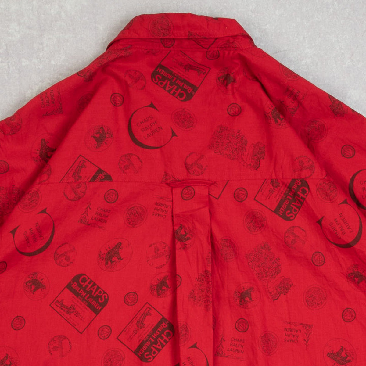 MEN'S VINTAGE 1990S RALPH LAUREN PATTERNED SHIRT - LARGE