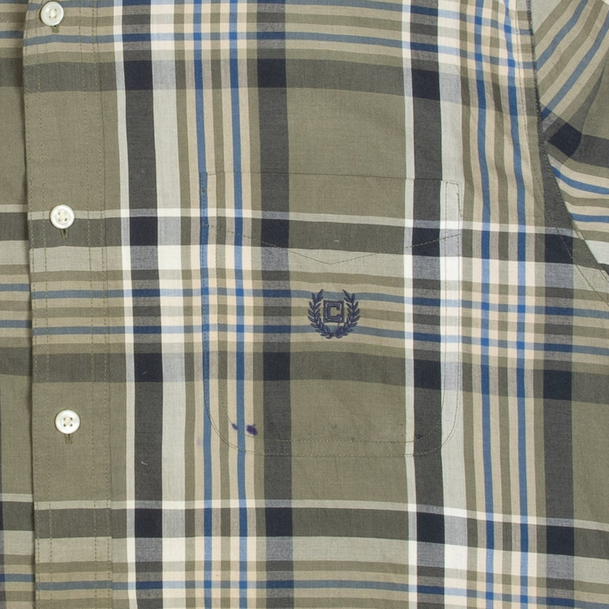 MEN'S VINTAGE CHAPS CHECKED LONG SLEEVE SHIRT - X-LARGE