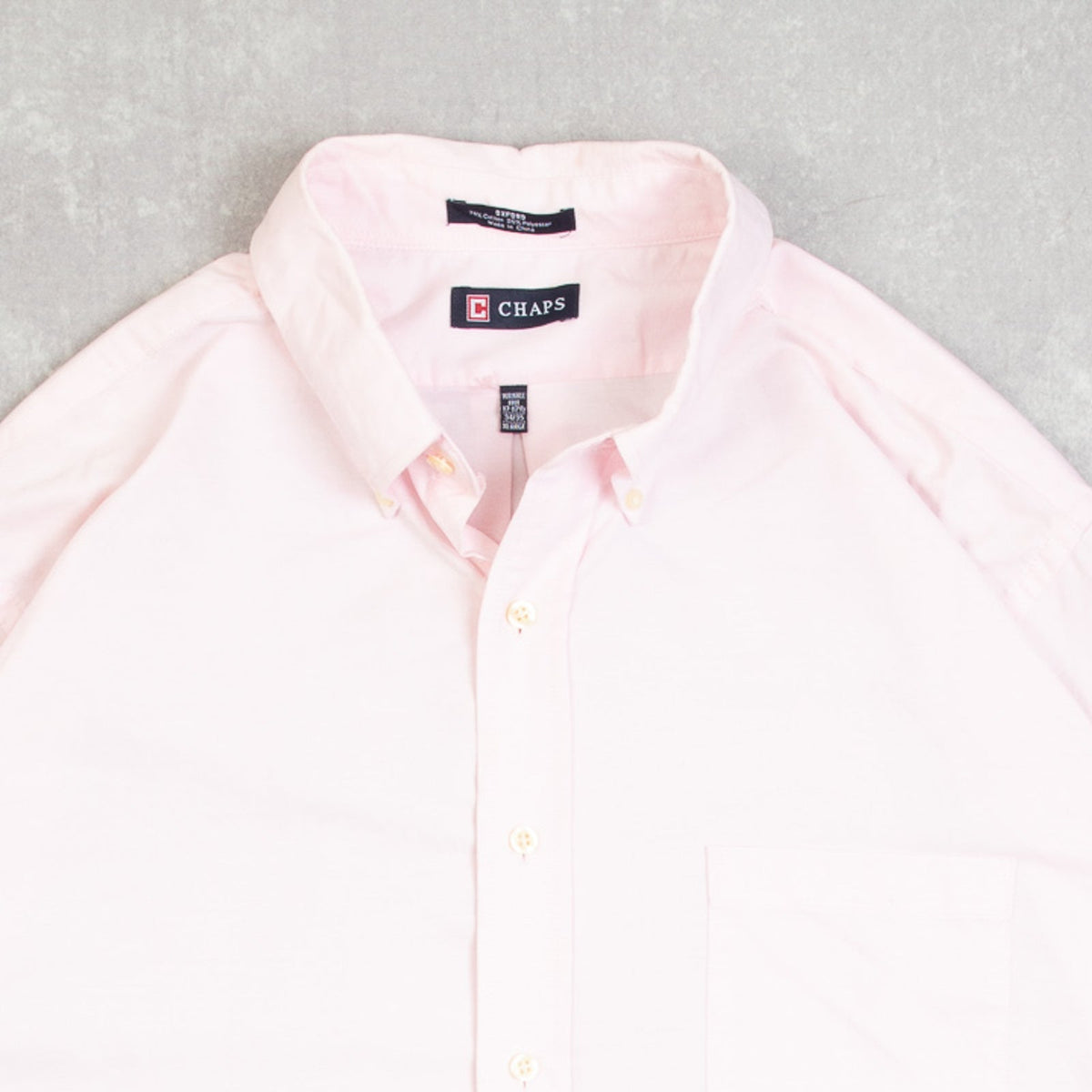 MEN'S VINTAGE CHAPS OXFORD LONG SLEEVE SHIRT - X-LARGE