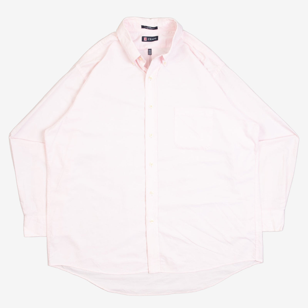 MEN'S VINTAGE CHAPS OXFORD LONG SLEEVE SHIRT - X-LARGE
