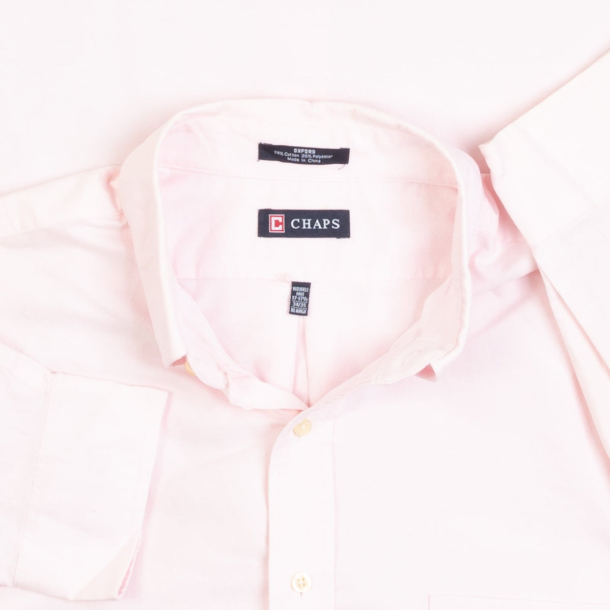 MEN'S VINTAGE CHAPS OXFORD LONG SLEEVE SHIRT - X-LARGE