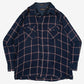 MEN'S VINTAGE 1990S WOOL STYLE CHECKED FLANNEL SHIRT - X-SMALL