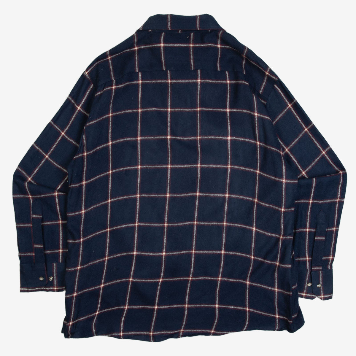 MEN'S VINTAGE 1990S WOOL STYLE CHECKED FLANNEL SHIRT - X-SMALL