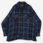 MEN'S VINTAGE 1990S WOOL STYLE CHECKED FLANNEL SHIRT - XX-LARGE