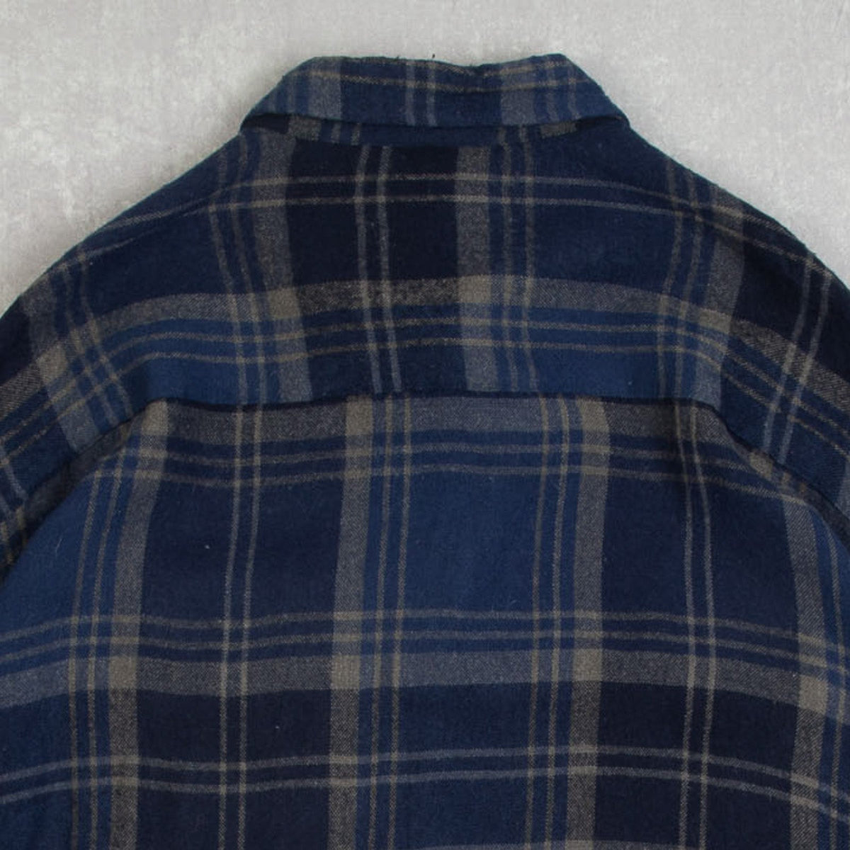 MEN'S VINTAGE 1990S WOOL STYLE CHECKED FLANNEL SHIRT - XX-LARGE