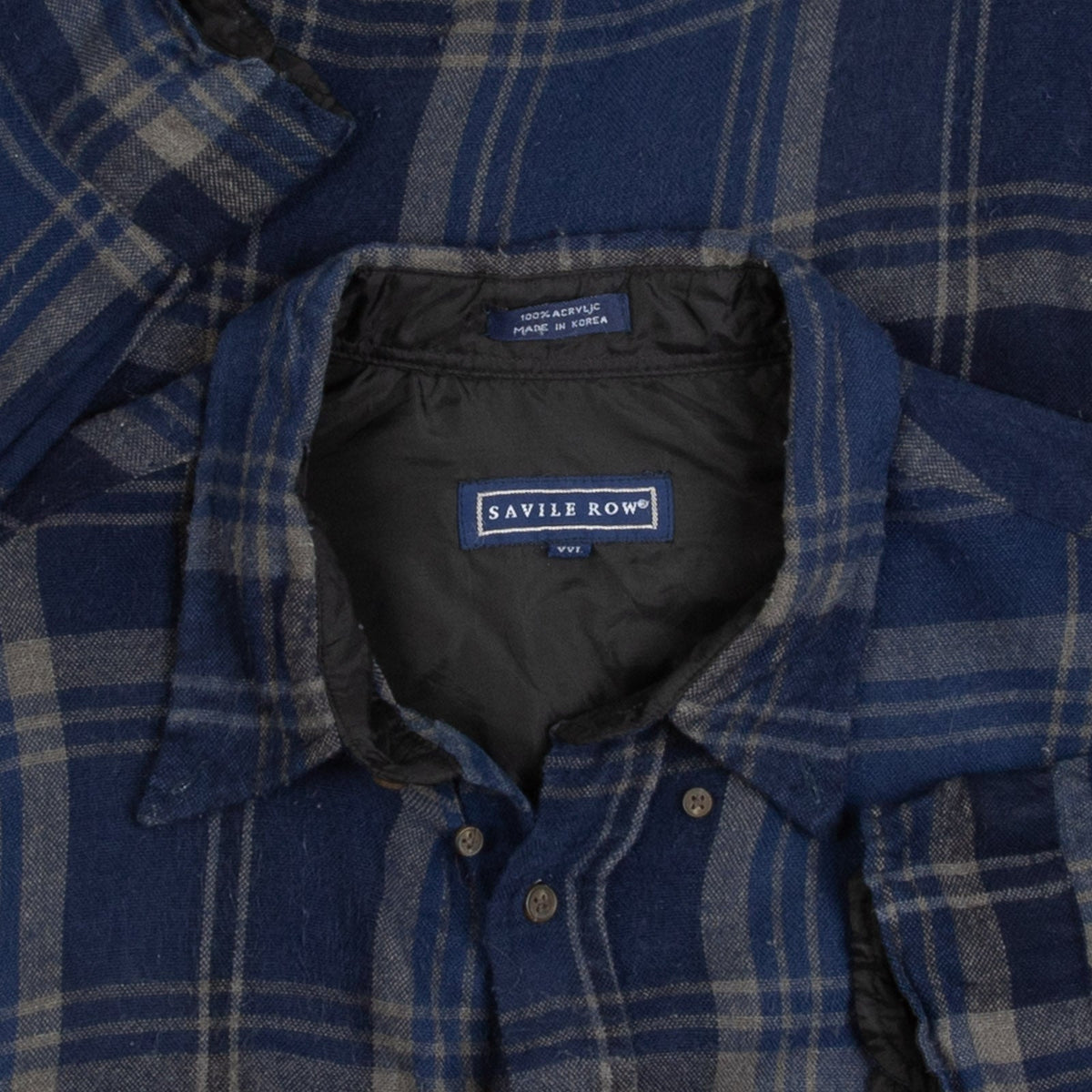 MEN'S VINTAGE 1990S WOOL STYLE CHECKED FLANNEL SHIRT - XX-LARGE