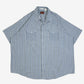 MEN'S VINTAGE 1990S STRIPED WESTERN SHORT SLEEVE SHIRT - XXX-LARGE