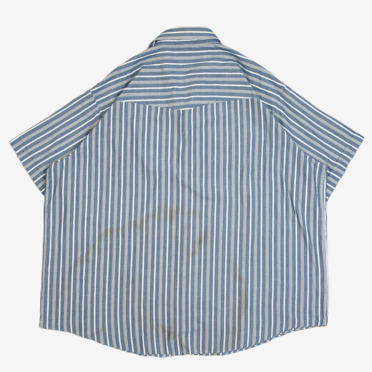 MEN'S VINTAGE 1990S STRIPED WESTERN SHORT SLEEVE SHIRT - XXX-LARGE