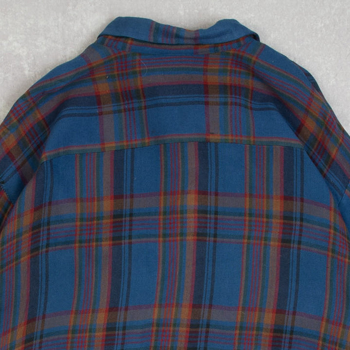 MEN'S VINTAGE 1990S CHECKED WOOL STYLE FLANNEL SHIRT - X-LARGE