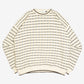 MEN'S VINTAGE 1990S STRUCTURED PATTERNED KNITTED JUMPER - X-LARGE
