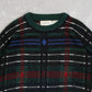 MEN'S VINTAGE 1990S CHECKED PATTERNED KNITTED JUMPER - X-LARGE