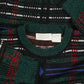 MEN'S VINTAGE 1990S CHECKED PATTERNED KNITTED JUMPER - X-LARGE