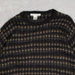 MEN'S VINTAGE 1990S PATTERNED KNITTED JUMPER - X-LARGE