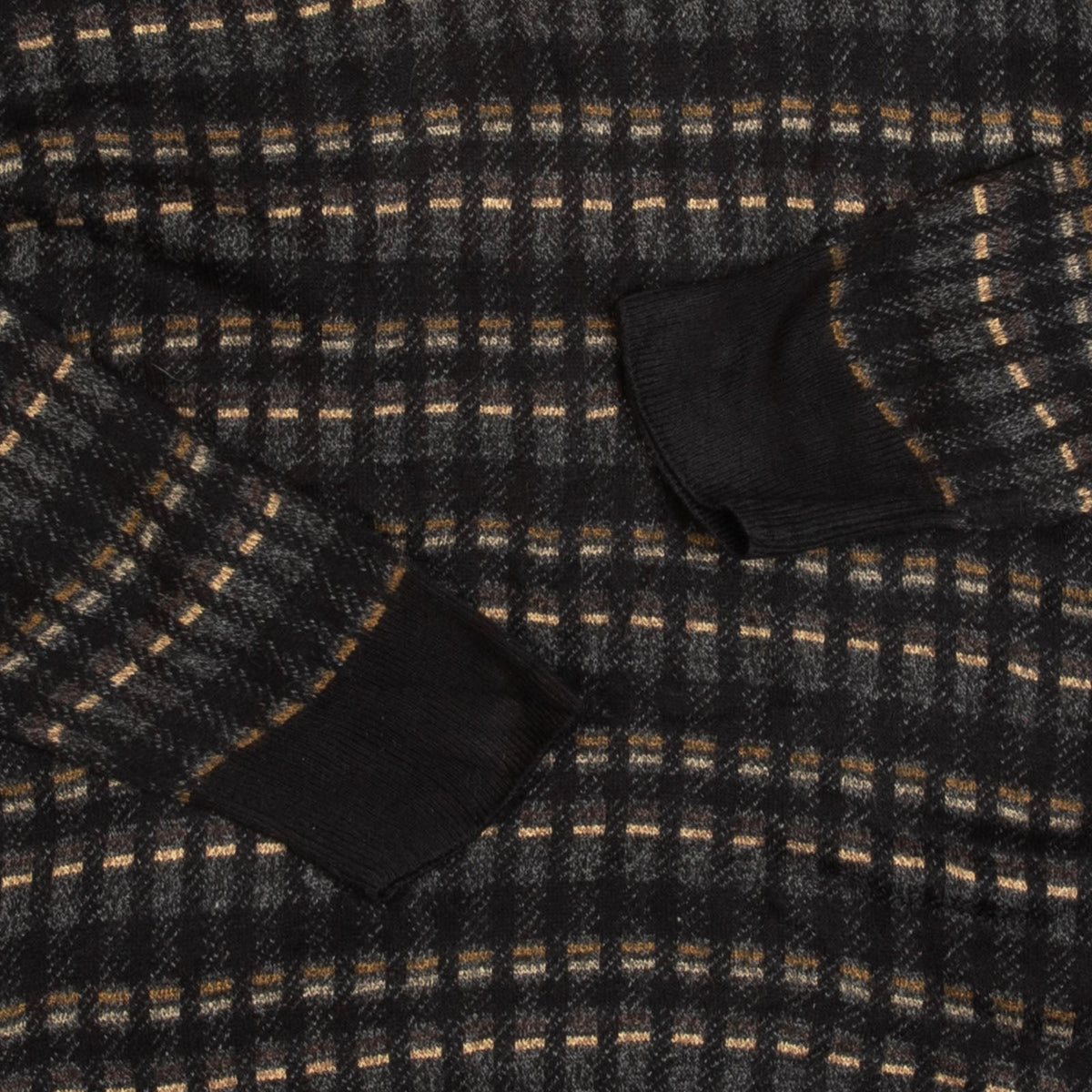 MEN'S VINTAGE 1990S PATTERNED KNITTED JUMPER - X-LARGE