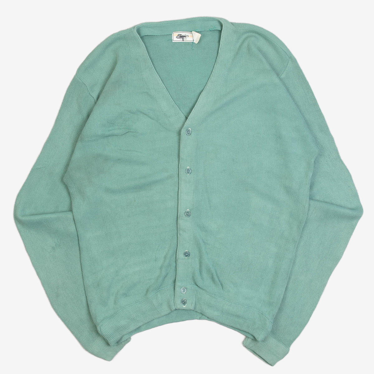 MEN'S VINTAGE 1980S KNITTED CARDIGAN - LARGE