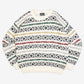 MEN'S VINTAGE 1990S STRUCTURED PATTERNED KNITTED JUMPER - LARGE