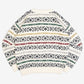 MEN'S VINTAGE 1990S STRUCTURED PATTERNED KNITTED JUMPER - LARGE