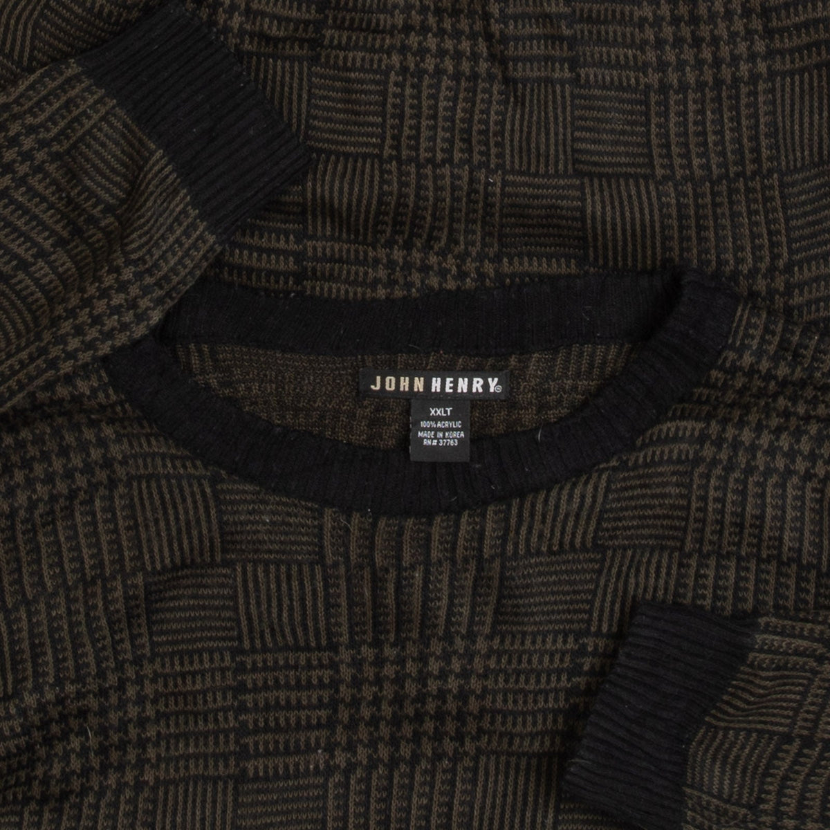 MEN'S VINTAGE 1990S PATTERNED KNITTED JUMPER - XX-LARGE