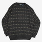MEN'S VINTAGE 1990S STRUCTURED PATTERNED KNITTED JUMPER - MEDIUM